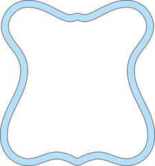 Blue Bow Crest Frame