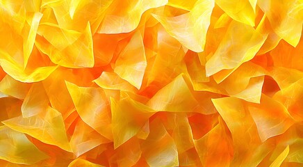 Vibrant Layers of Translucent Yellow and Orange Fabric - A Stunning and Mesmerizing Composition of Colors and Textures for Artistic Inspiration.