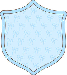 Blue Bow Crest Frame