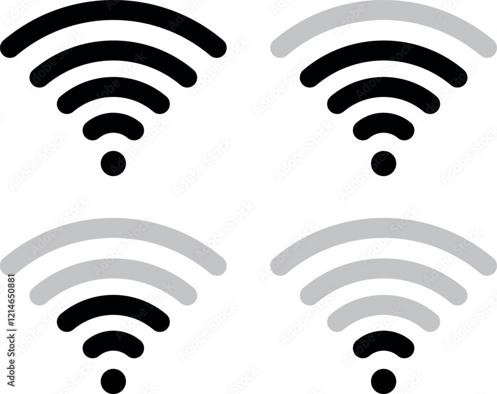 Poster wifi icon set. wireless internet signal icon symbol , web network connection logo sign for internet 