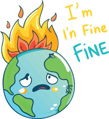 Stylized Earth Character Design for Environmental Campaigns