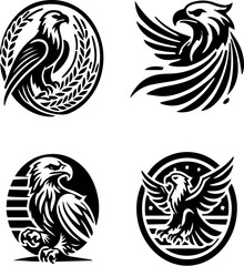 eagle, eagle logo set, eagle silhouette, eagle logo 