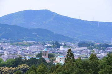 愛知県新城市の町並み