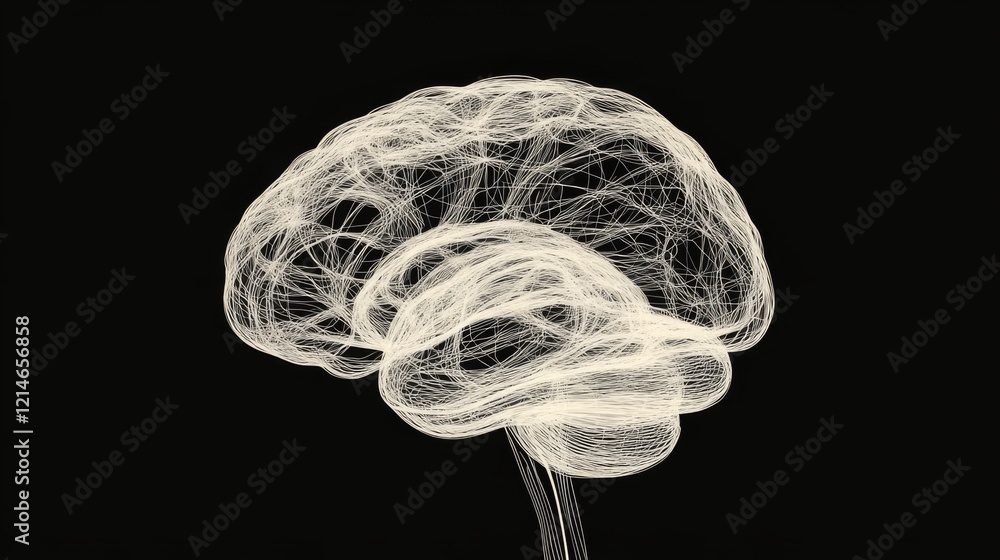 Poster abstract artistic rendering of a human brain.