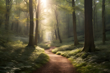 Fototapeta premium Dense Forest Path