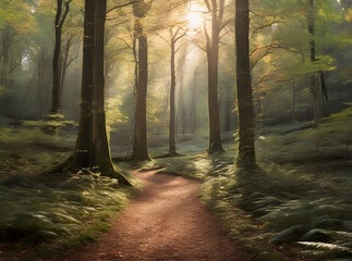 Obraz premium Dense Forest Path