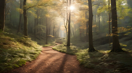 Obraz premium Dense Forest Path