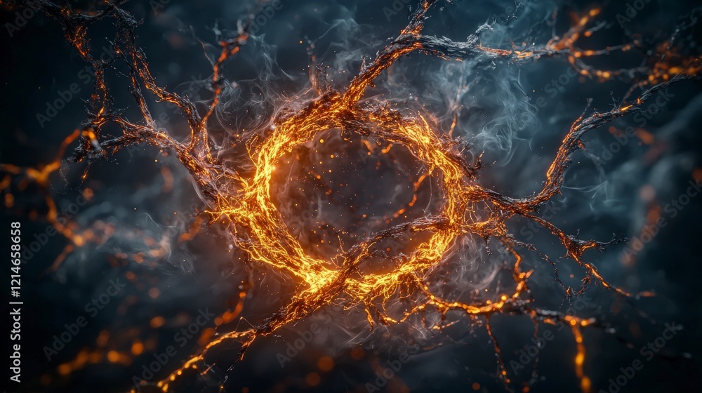 Poster ethereal energy burst cosmic void digital art vibrant atmosphere abstract perspective intangible vis