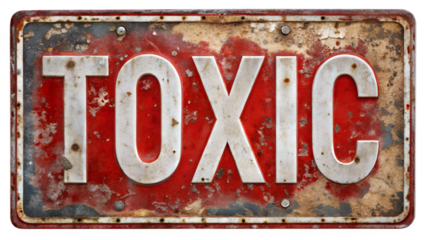 Toxic sign on a white background