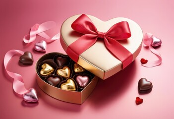 A Gift of Love: Chocolates and a Pink Bow