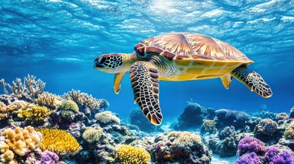 Obraz premium Vibrant Coral Reefs with Diverse Marine Life