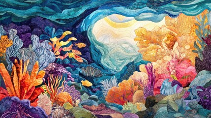 Vibrant Reef Creatures in Natural Light Detail