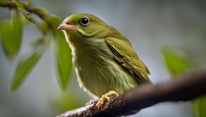 Obraz premium A small sparrow perched on a slender branch