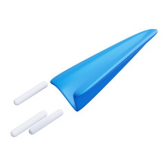 Paper Plane 3d render icons