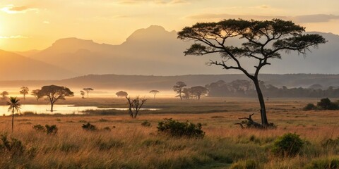 Fototapeta premium Fading Light Background with Adjustable Shadows and Reflections, gentle glow, soft focus, shadows, serene ambiance, hazy atmosphere