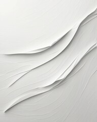 White abstract background with lines and waves. 3d render illustration.