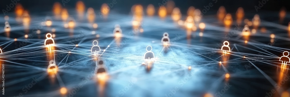 Poster a diverse group of people connected in a digital network representing the concept of communication a