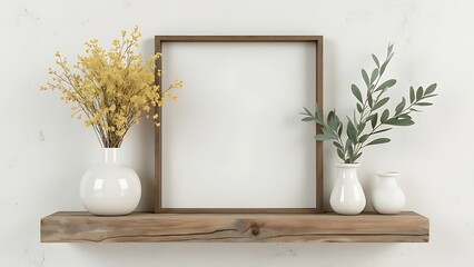 Minimalist Photo Frame Mockup with Clean Background