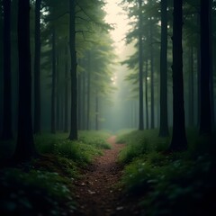 Enchanted Forest Captivating Modern-Style Photo with Bokeh Effect