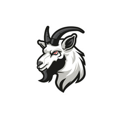Goat mascot logo icon flat vector design