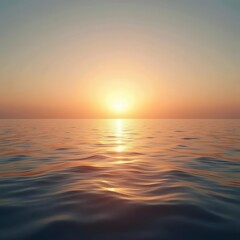 Fototapeta premium Tranquil Sunset Seascape A Portrait of Serenity