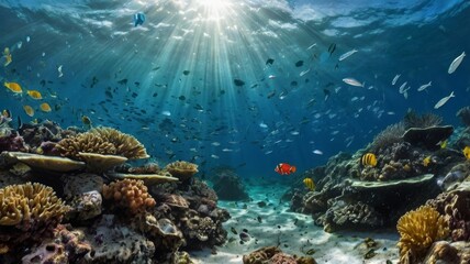 Obraz premium coral reef with fish