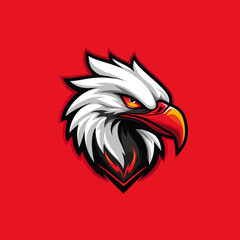 Hawk mascot logo icon flat vector design