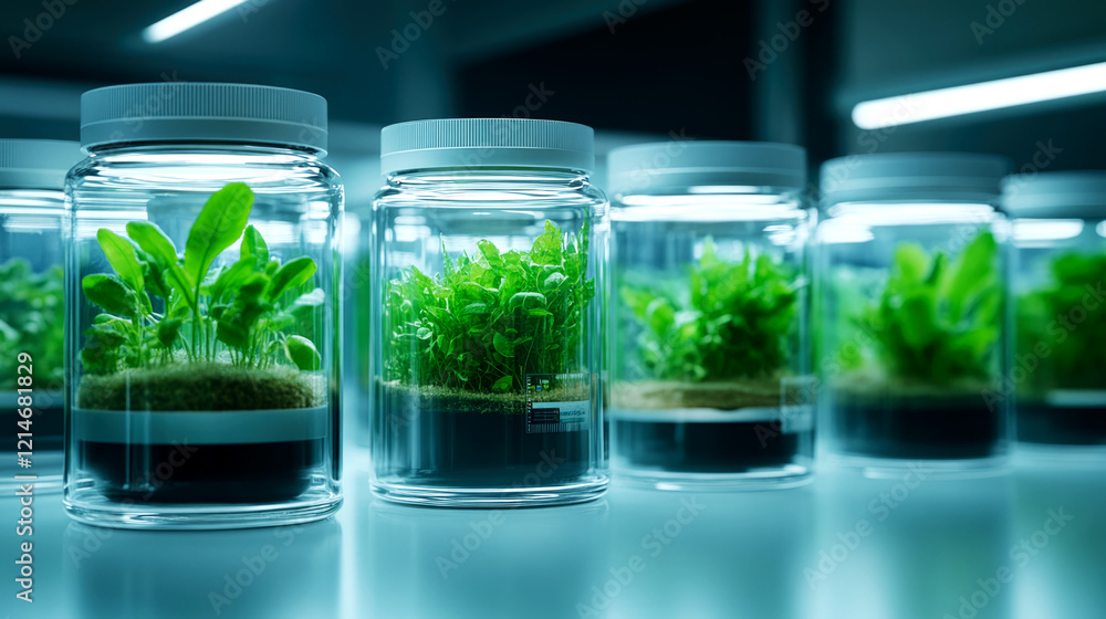 Poster exploring algae cultivation in a laboratory setting innovative techniques for sustainable growth and