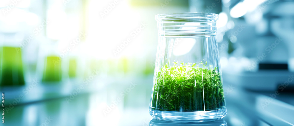 Poster exploring algae growth in a laboratory setting innovative research on sustainable solutions for envi