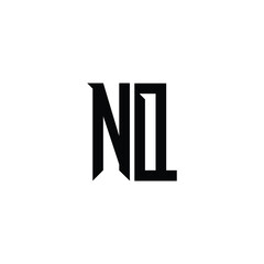 NQ monogram logo design letter text name symbol monochrome logotype alphabet character simple logo