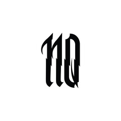 NQ monogram logo design letter text name symbol monochrome logotype alphabet character simple logo