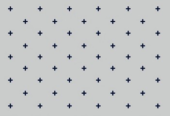 Obraz premium Minimalist Indigo Cross Pattern on Light Gray Background, Geometric Design, Modern Textile Print, Simple Repeating Motif, Fabric Design, Seamless Texture, Graphic Art, Contemporary Style, 