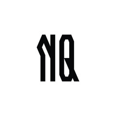 NQ monogram logo design letter text name symbol monochrome logotype alphabet character simple logo