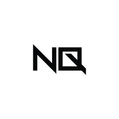 NQ monogram logo design letter text name symbol monochrome logotype alphabet character simple logo