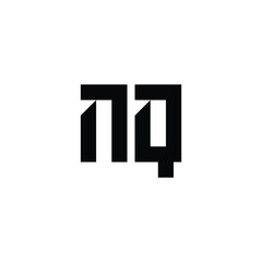 NQ monogram logo design letter text name symbol monochrome logotype alphabet character simple logo