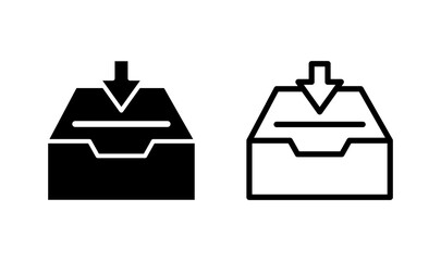 Archive folders icon logo design. Document vector icon. Archive storage icon.