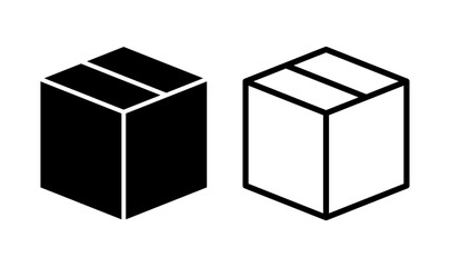 Box icon logo design. box sign and symbol, parcel, package