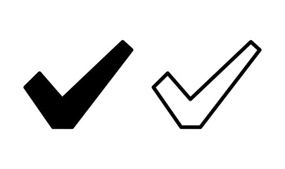 Check mark icon logo design. Tick mark sign and symbol