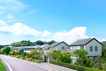 緑の多い郊外の住宅地