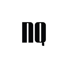 NQ monogram logo design letter text name symbol monochrome logotype alphabet character simple logo