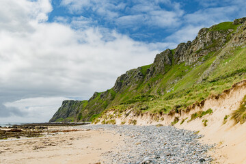 Five Finger Strand, one of the most famous beaches in Inishowen known for its pristine sand and...