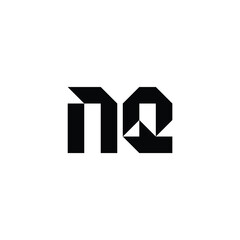 NQ monogram logo design letter text name symbol monochrome logotype alphabet character simple logo