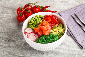 Hawaian cuisine - Poke with salmon