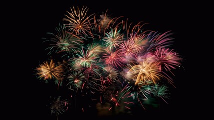 Fototapeta premium night fireworks show