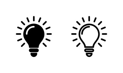 Lamp icon logo design. Light bulb sign and symbol. idea symbol.