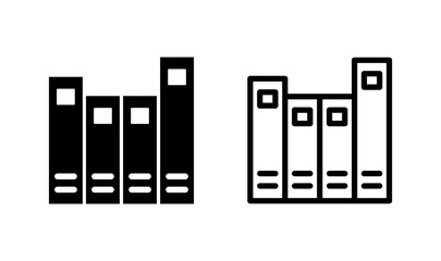 Library icon logo design. education sign and symbol