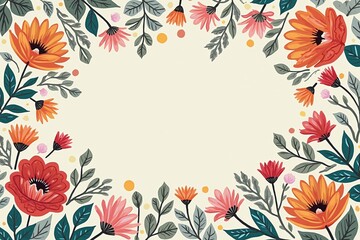 Bright floral background design for celebrating International Women's Day