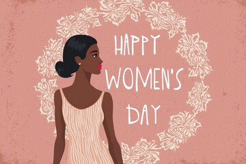 international Women's day background with copy space, woman day holiday, black woman

