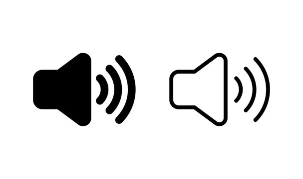 Speaker icon logo design. volume sign and symbol. loudspeaker icon. sound symbol
