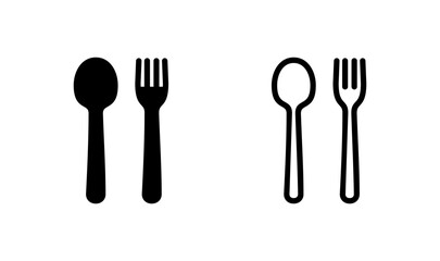 spoon and fork icon logo design. spoon, fork and knife icon vector. restaurant sign and symbol